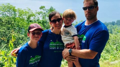 Hiking family at 2019 Hike-A-thon